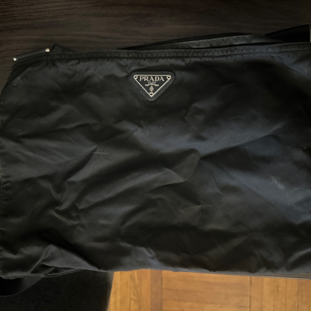 Prada Sleek Black Nylon Pouch